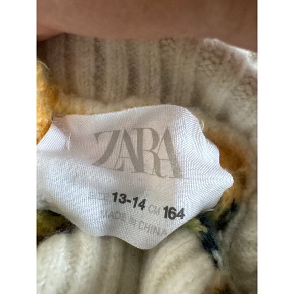 Zara Nordic Fair Isle Turtleneck Sweater Juniors M Womens S-M Cozy Knit Soft - Picture 3 of 8